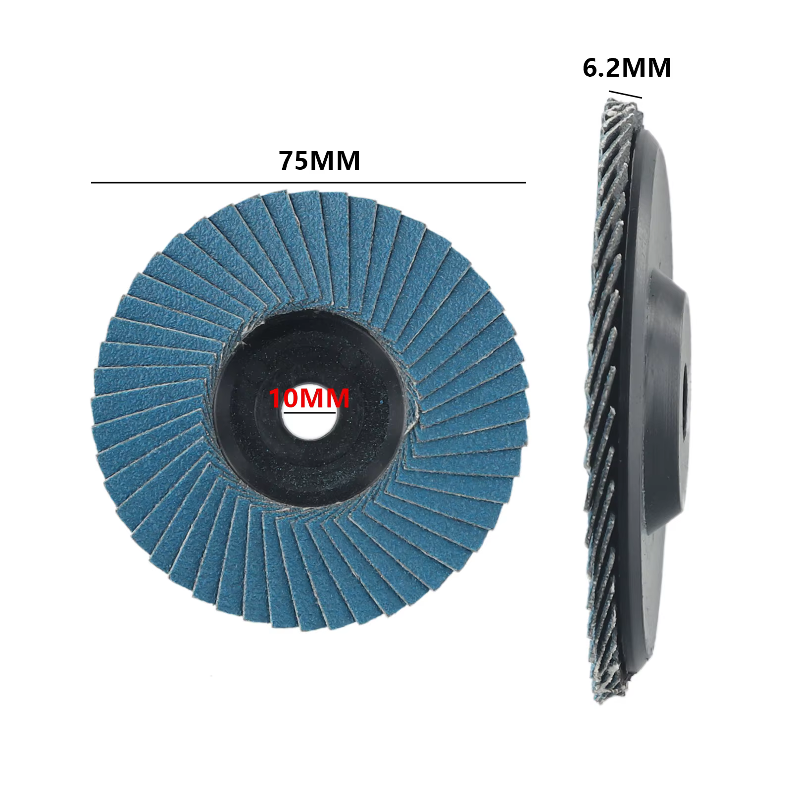 3 pièces 3 pouces disques à lamelles plates 75mm meules coupe du bois pour meuleuse d'angle disques