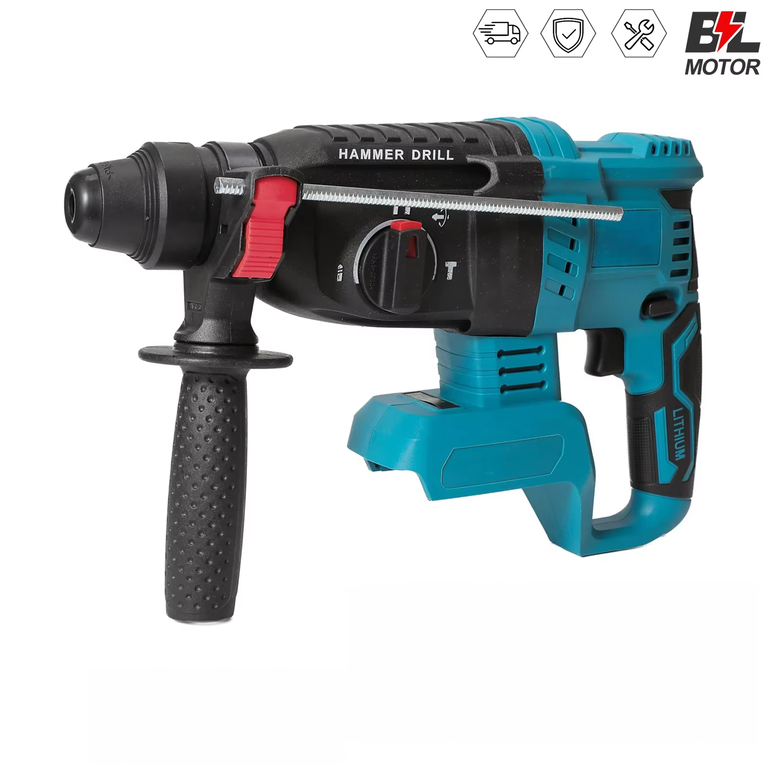 Marteau perforateur rotatif pour perceuse à percussion Milwaukee M18 2.6J avec 4 modes 360° °   Mote
