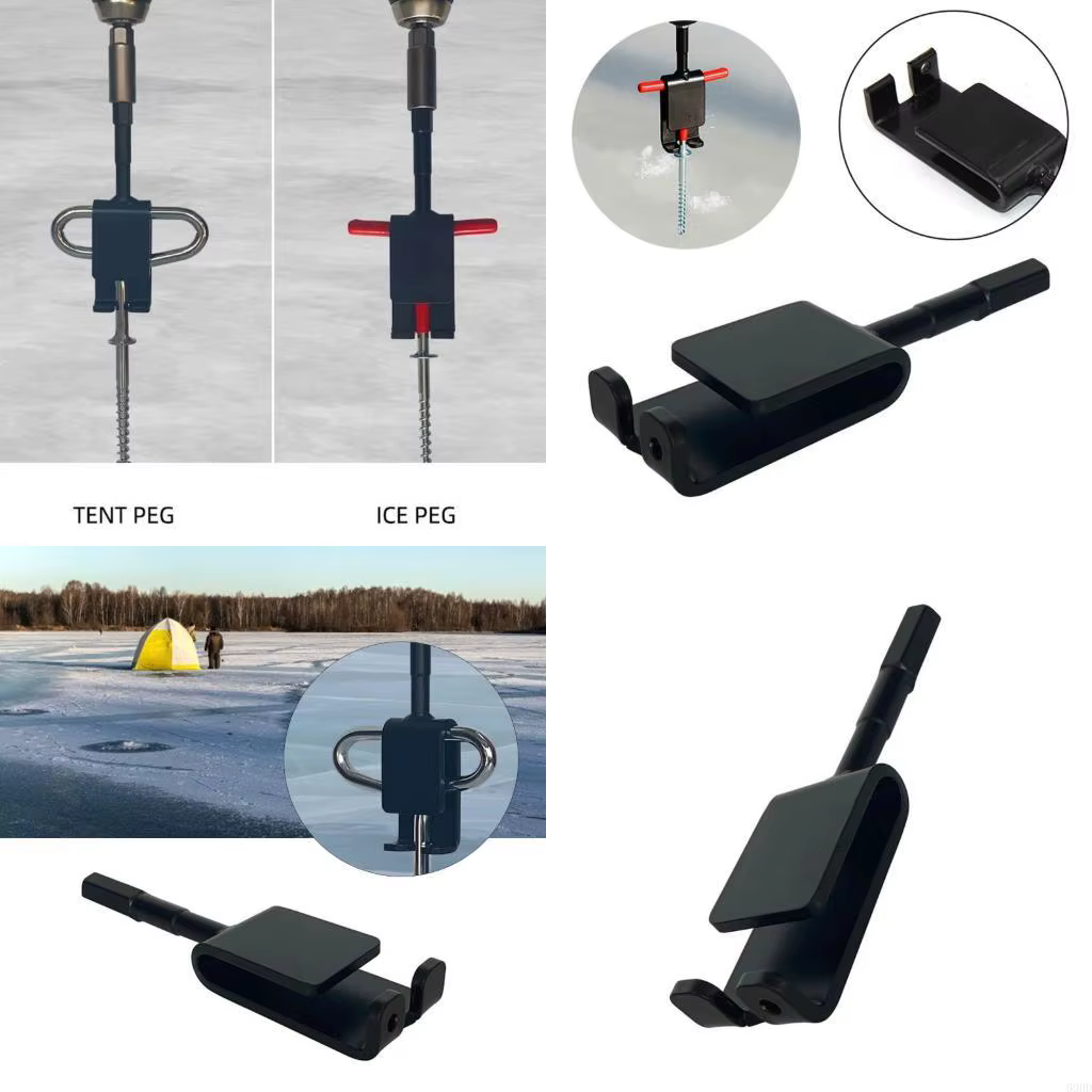 Adaptateur forage Power Ancors glace pour les bits forage 13 mm Outil d'ancrage pêche robuste pour r