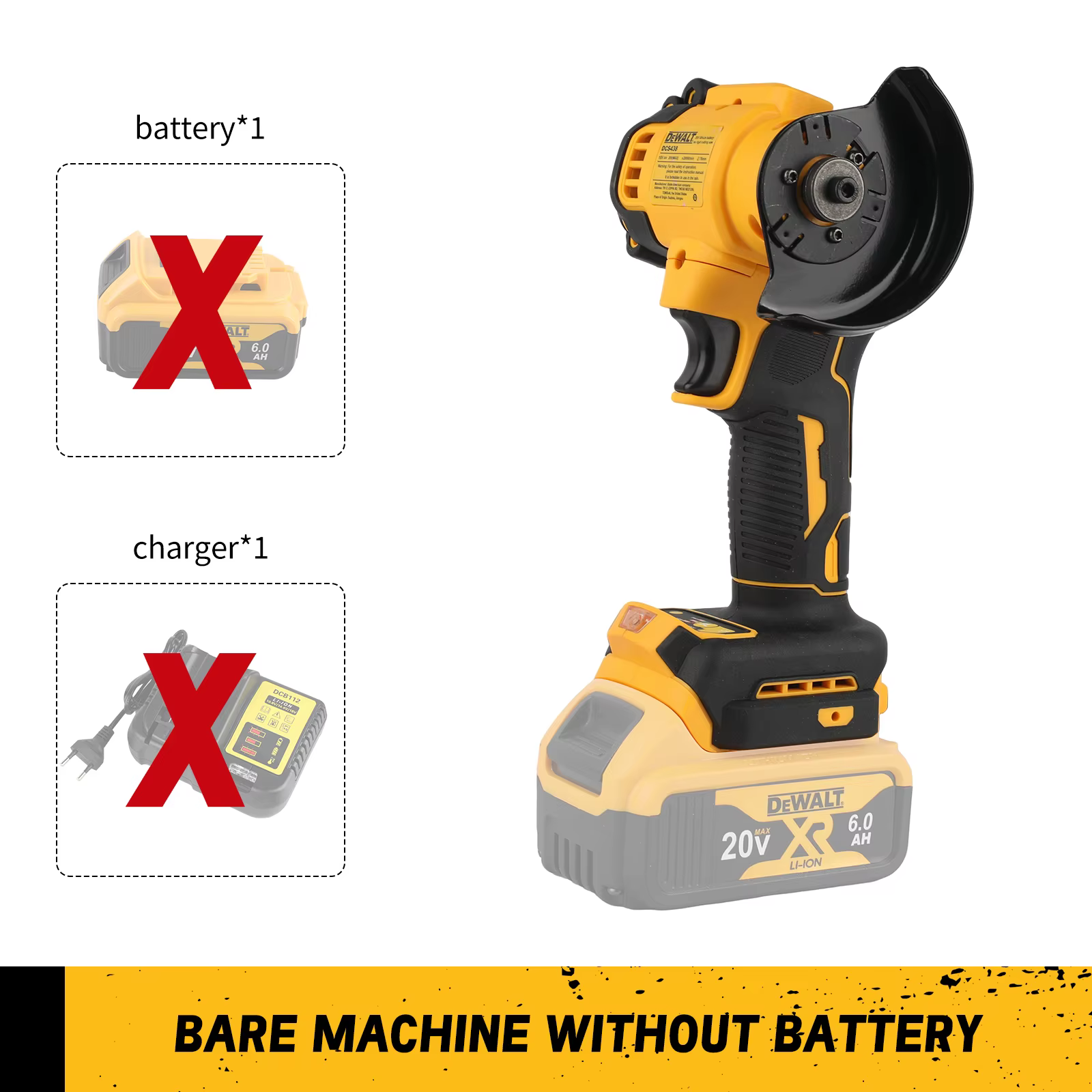 DEWALT – meuleuse d'angle sans fil, mini machine de polissage et de meulage de 3 pouces, outils élec