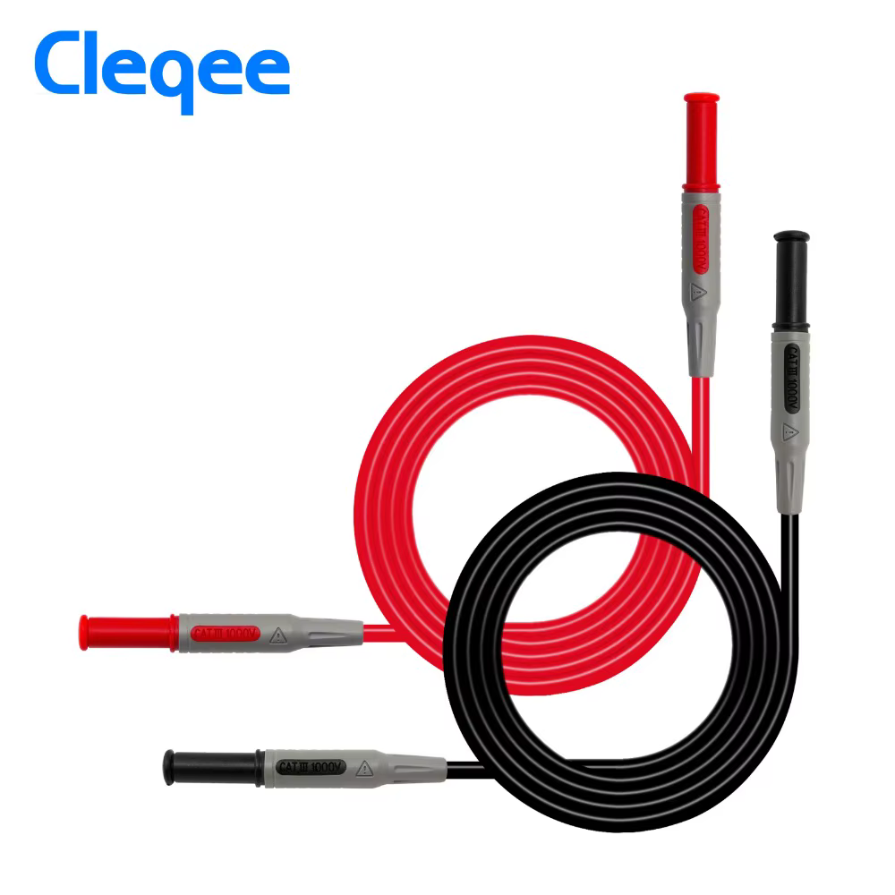 Cleqee P1032 p1033 câble de Test multimètre moulé par Injection 4mm ligne de Test de fiche banane câ