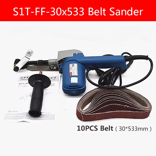 Ponceuse à bande électrique haute puissance 220V 550W 30*533mm, ponceuse à poncer le bois, 6 vitesse