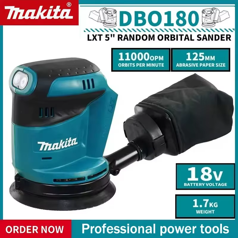 Ponceuse orbitale aléatoire sans fil Makita DBO180Z 18V pour le travail du bois et le polissage du m
