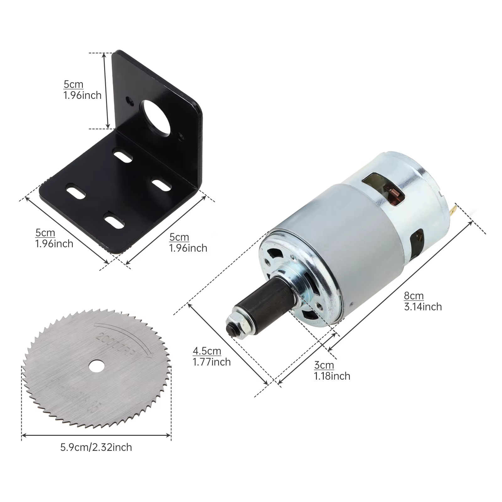Kit de scie de Table moteur 12-24V 775, pour couper/polir/gravure avec support de montage, lame de s