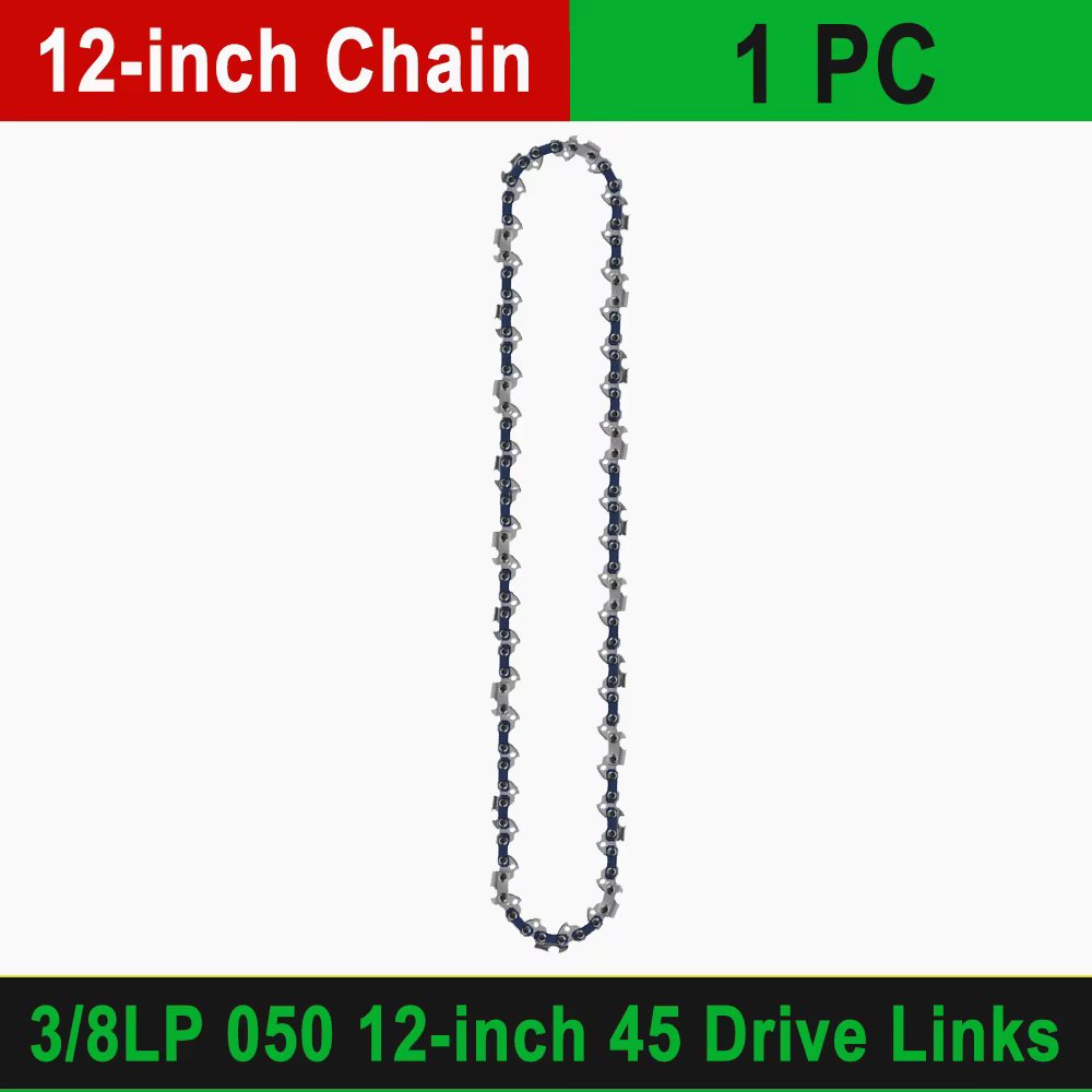 JOSet-Barre de guidage 12 "et 45 maillons, pas LP 3/8", largeur de rainure 0.050 ", dents arrondies,