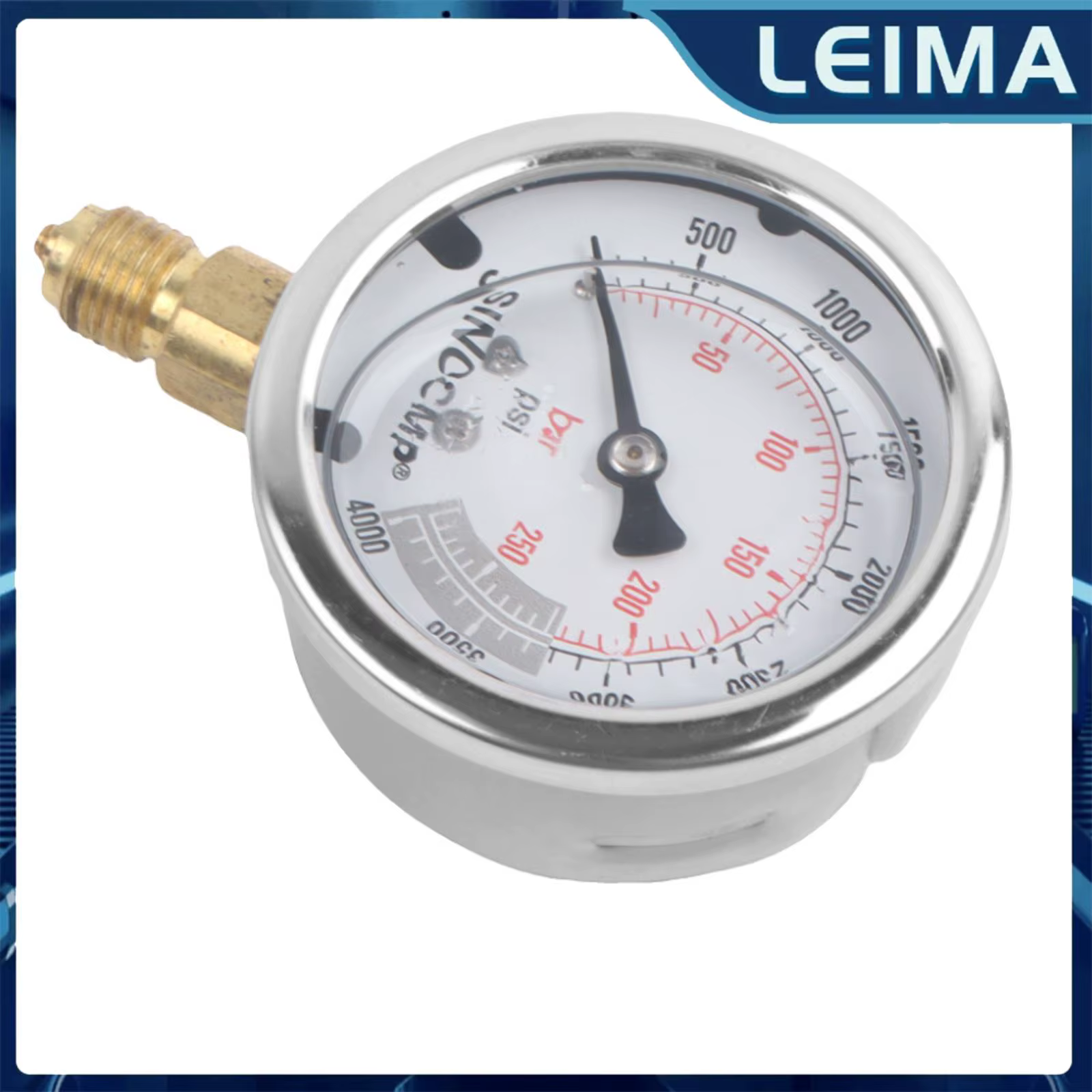Manomètre hydraulique 25Mpa 250Bar 4000Psi Outil de mesure de la pression hydraulique de l'air, du g