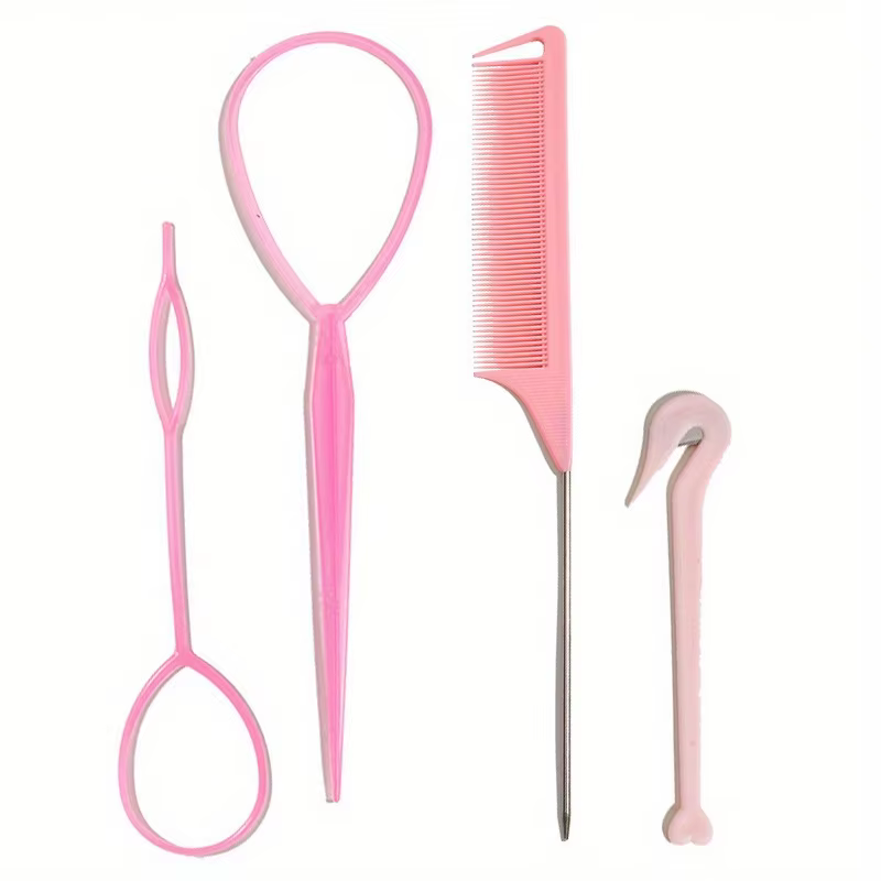 Ensemble d'outils pour boucles de cheveux, 2 pièces, tresse française, peigne à queue de Rat, 1 pièc