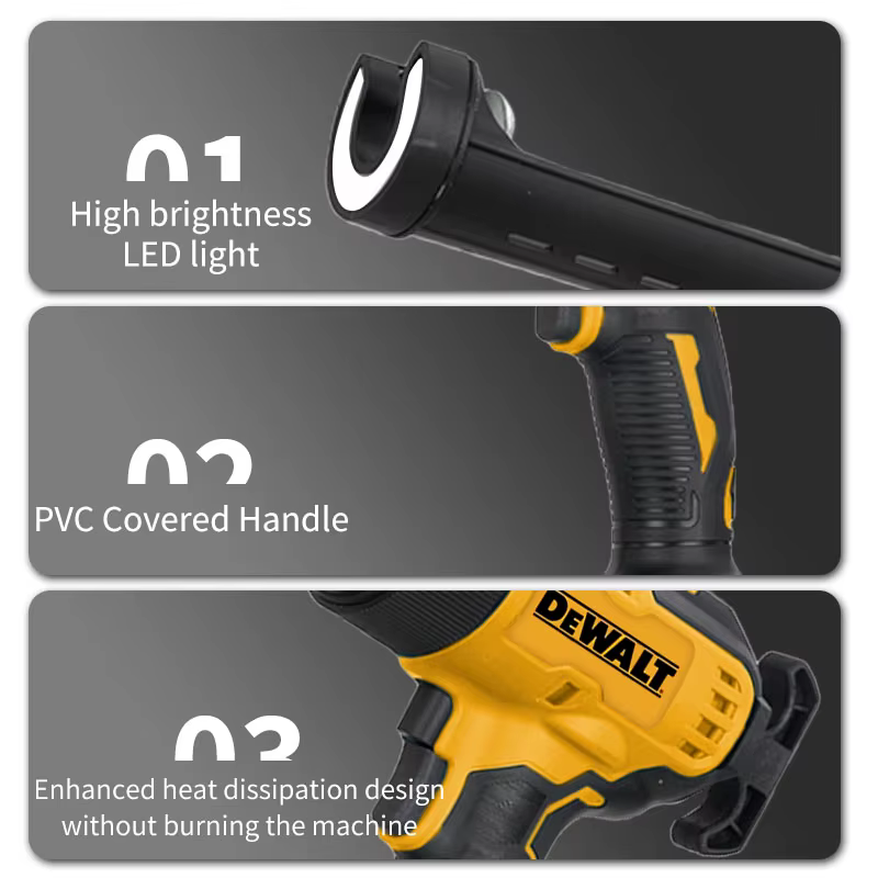 Pistolet à mastic sans fil Dewalt, pistolet à silicone électrique, 6 vitesses, pistolet à colle pour