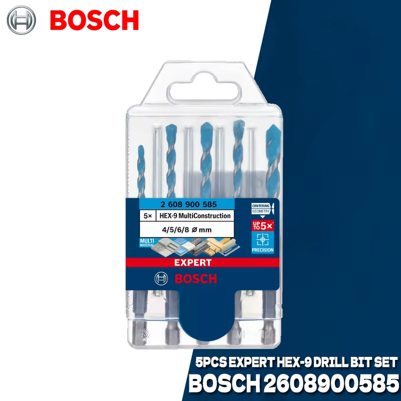 BOSCH – ensemble de 5 forets multi-construction EXPERT HEX-9 pour perceuses à percussion, accessoire