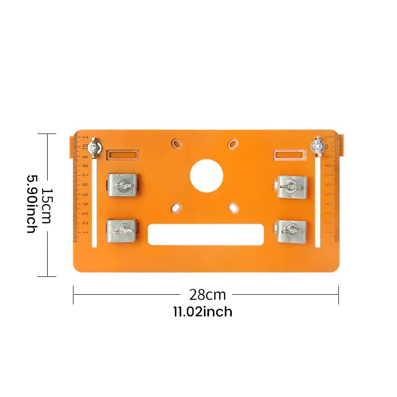 Plaque de base de rail de guidage de scie circulaire HI-Q, machine de découpe réglable, rail de guid