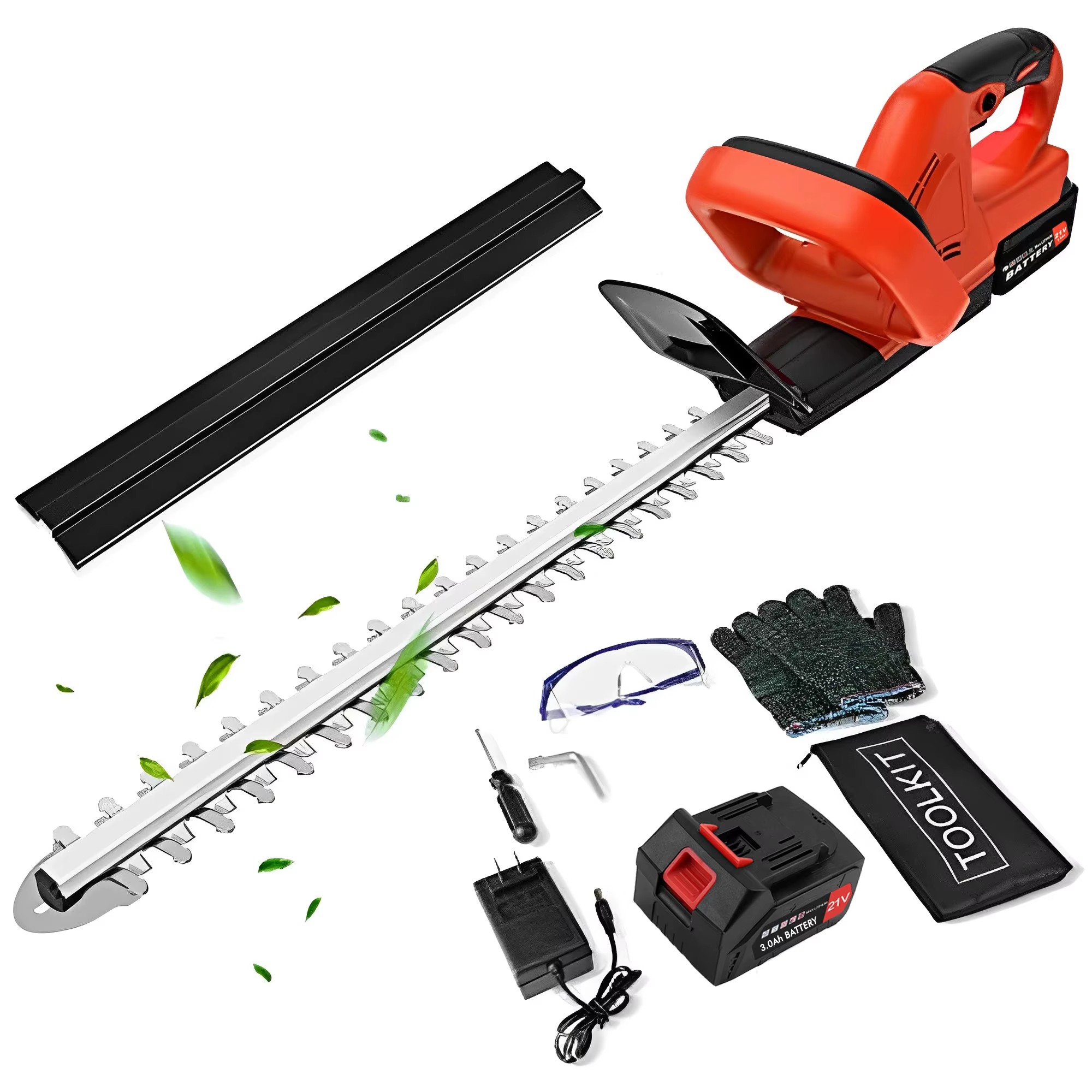 Taille-haie électrique multifonction sans balais à longue portée, cisailles de jardinage, kits de co