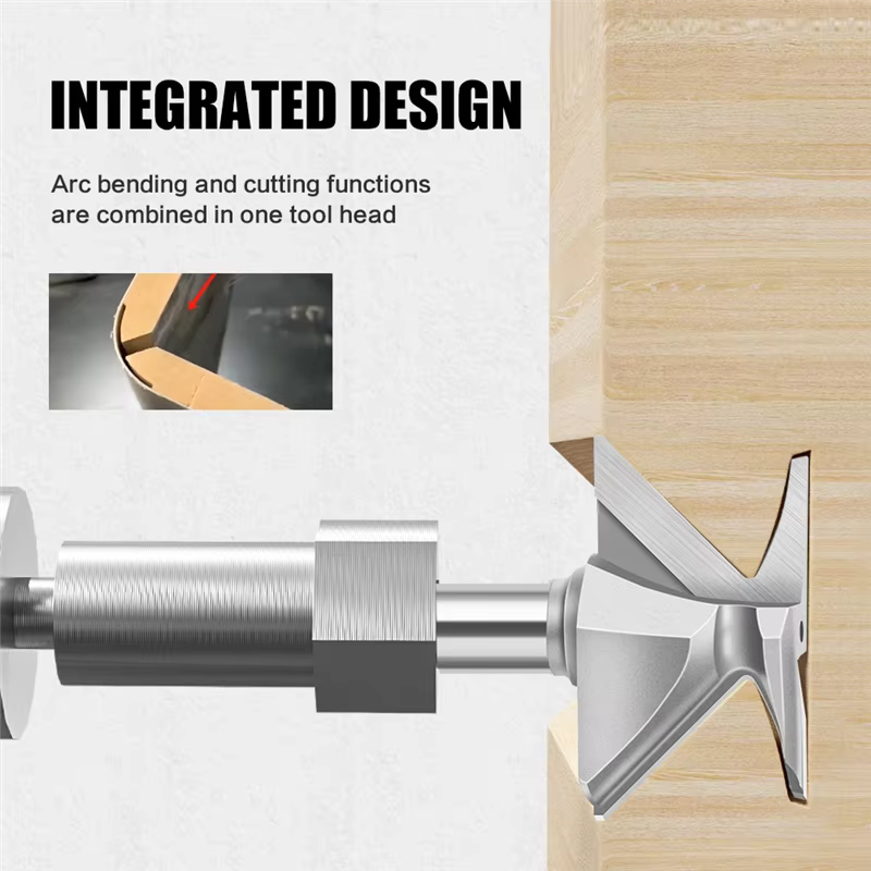 SOFT-Arc Bending Integrated Forming Knife Router Bits R18*1/2Inch Woodworking Circular Bending Groov