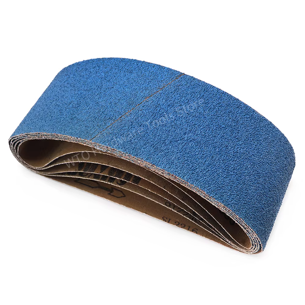 5 pièces de papier abrasif pour ponceuse à bande 610 * 100 mm, grains 40-400, en zircone, pour ponça