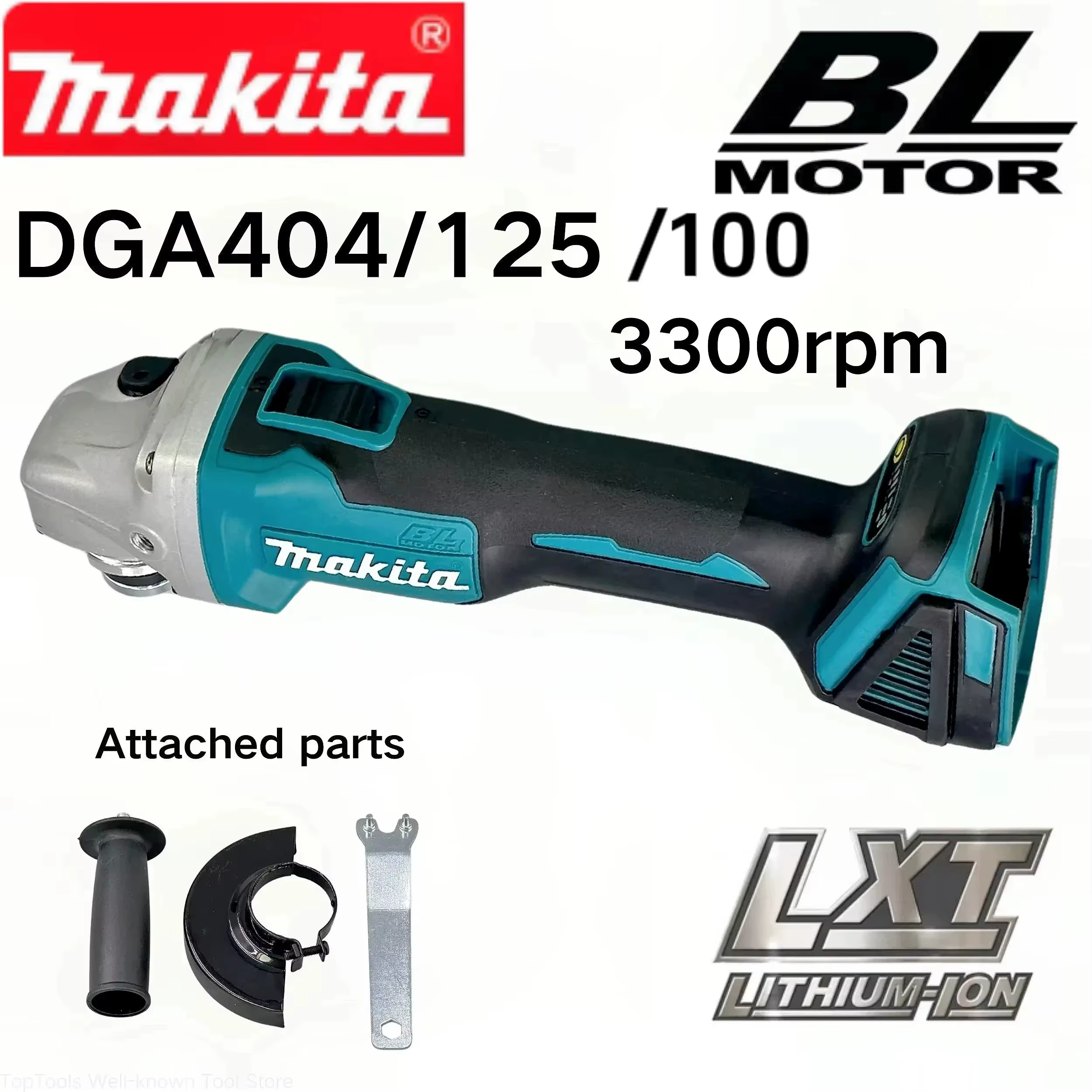 Makita DGA404 125mm/100mm meuleuse d'angle électrique au Lithium sans brosse Machine de découpe Rech