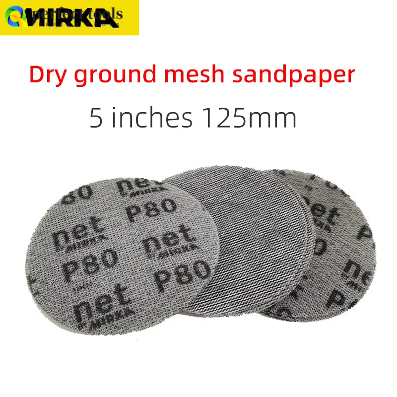 MIRKA-Papier de Verre en Maille sans Poussière, Polissage de Meubles de Voiture, Broyeur à Sec Rond,