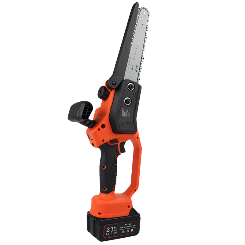 Mini tronçonneuse sans fil portable Parkside, tronçonneuse pour gaucher, scie à perche électrique, c