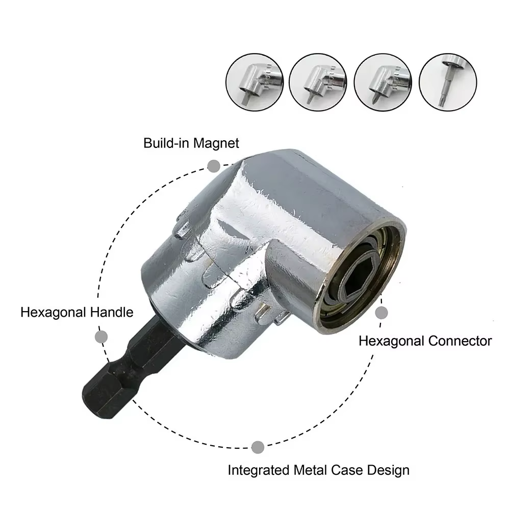 STONEGO Adaptateur de support de douille de tournevis d'extension d'angle de 105 degrés pour embout 