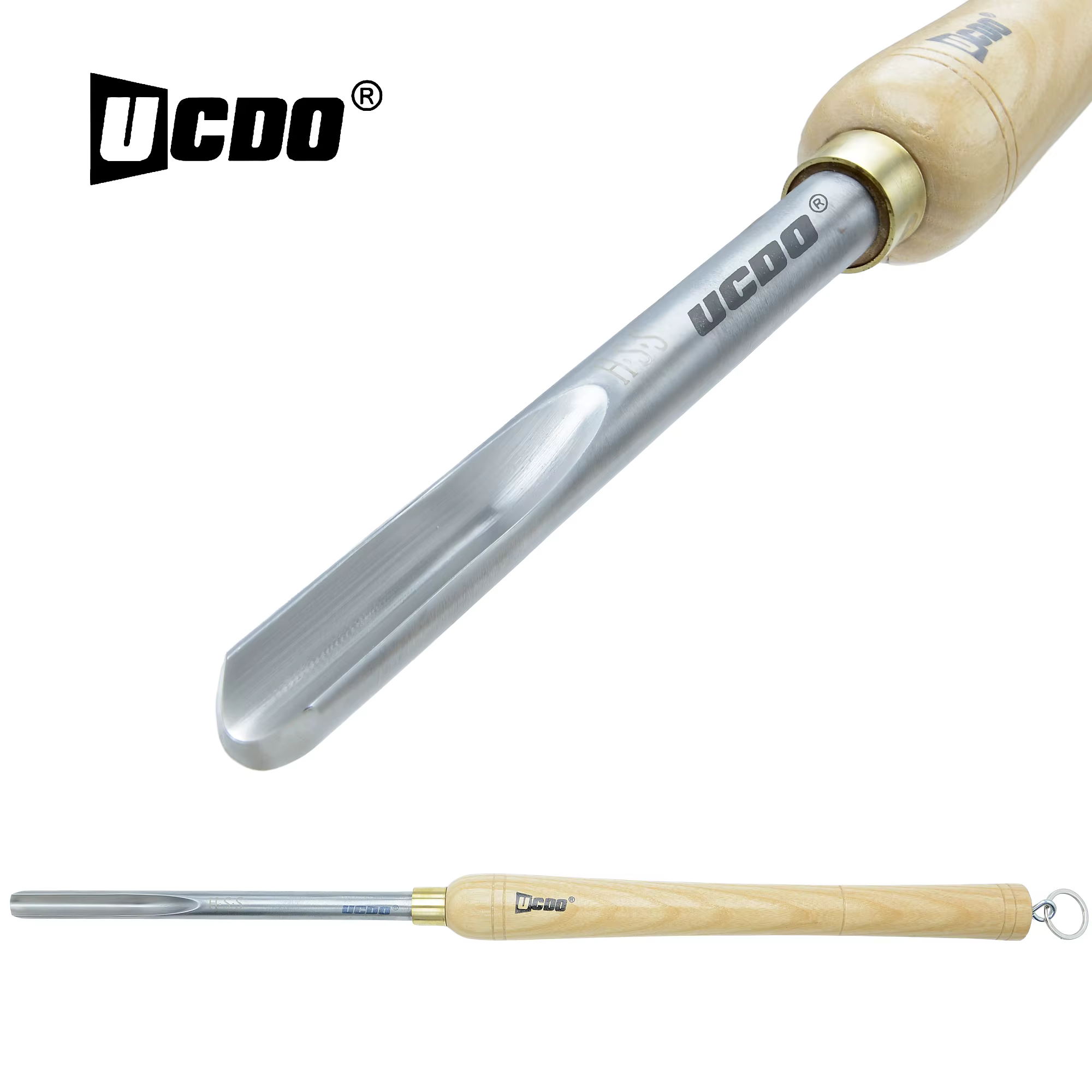 UCDO 16mm outils de tournage du bois broche Gouge HSS V en forme de flûte bois tournant ébauche cise