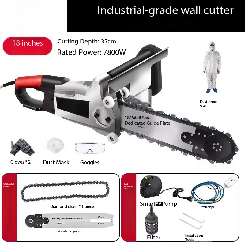 Scie à chaîne diamantée pour béton, machine de découpe murale 220V LT350/LT480, machine de découpe d