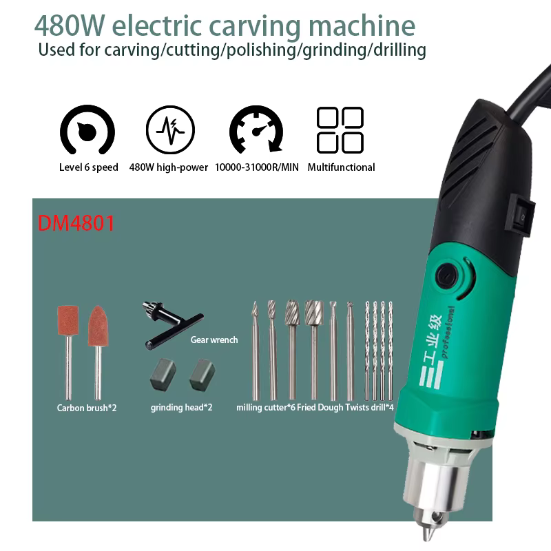FOCSE-Perceuse électrique à vitesse variable, graveur Dremel, outil lointain, machine avec arbre fle