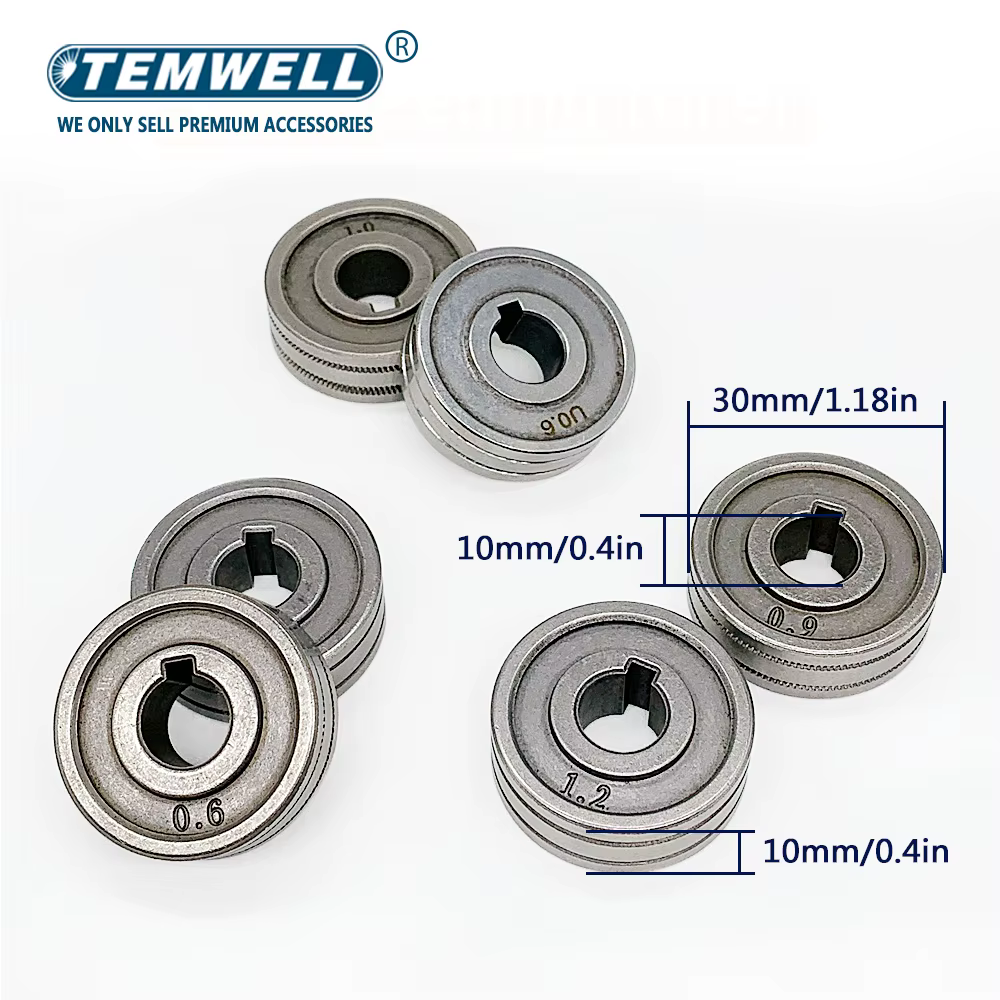 MIG / MAG Welding Feeder Roll V U Molette Rainure 0.6mm 0.8mm 1.0mm 1.2mm 1.4mm Taille 30x10x10mm RS
