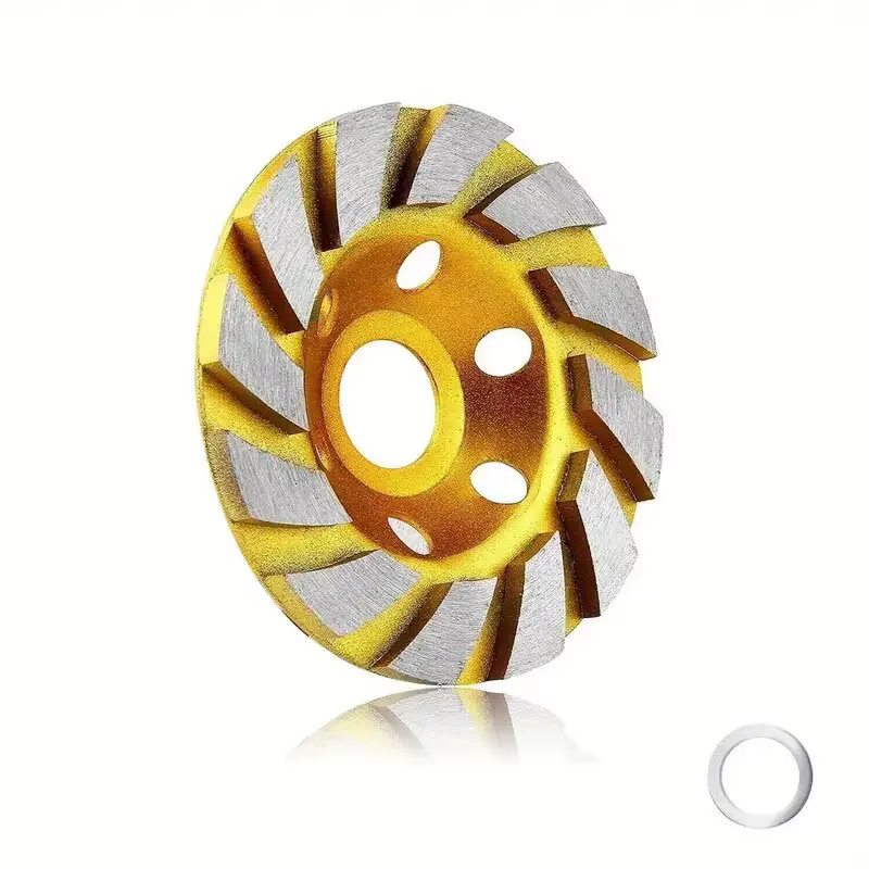 Meule en diamant Turbo pour béton de 4 pouces, 12 Segments, meuleuse d'angle robuste pour meuleuse d