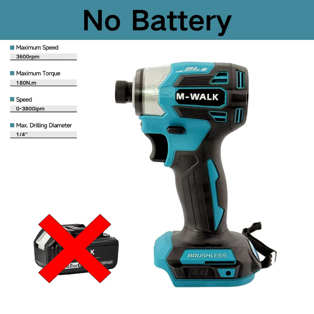 Makita – tournevis électrique sans fil M-WALK 18V, 180N.M, tournevis à percussion sans balais, outil