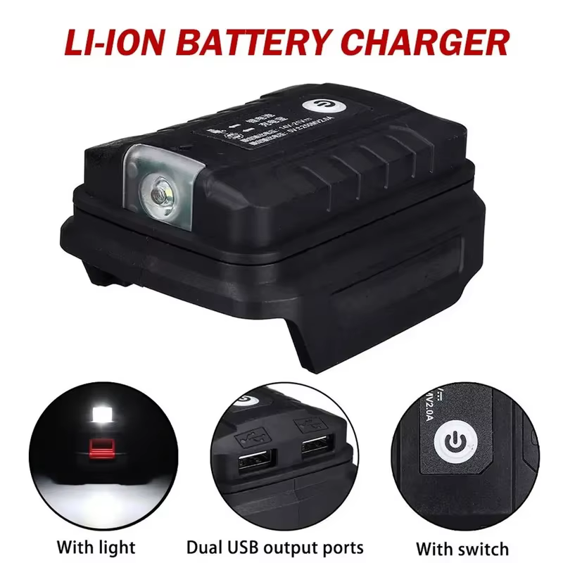 Adaptateur lampe de travail LED pour batterie Li-on Makita 14.4V/18V BL1830 BL1430 BL1850 convertiss