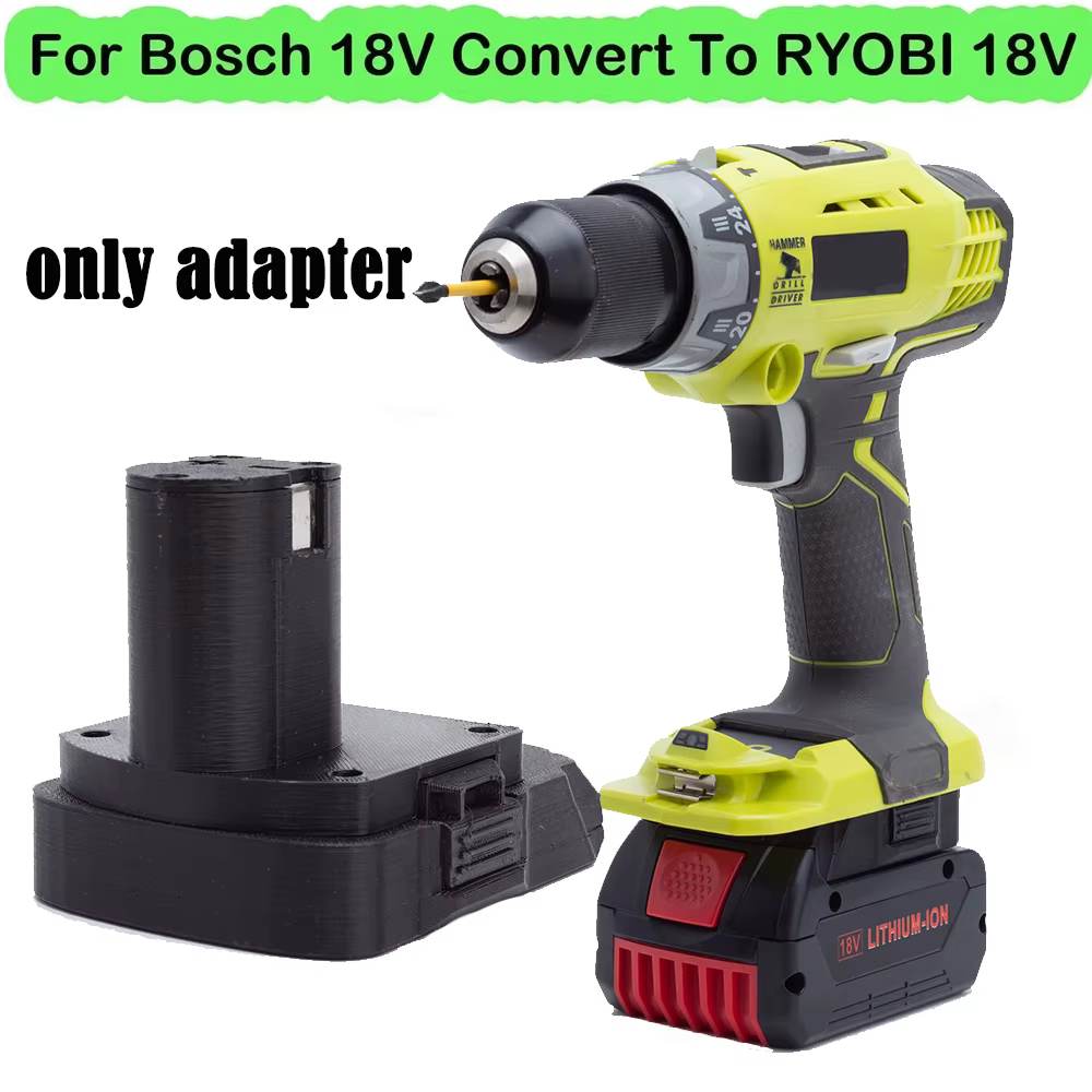 Adaptateur de batterie pour Bosch 18V Lithium-ion, pour Ryobi ONE + 18/20V, perceuse électrique sans