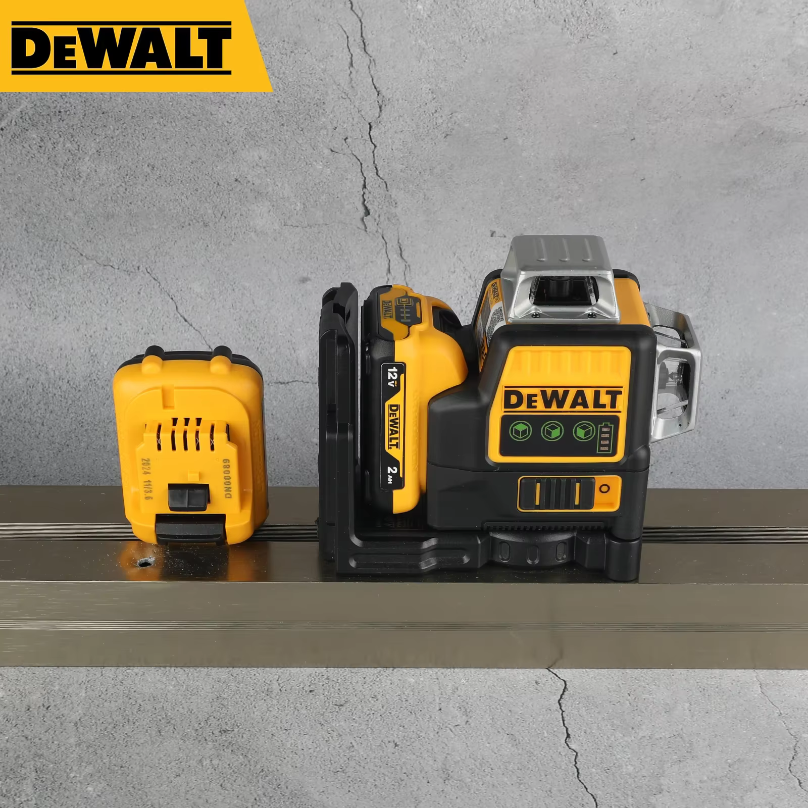DEWALT nouveau niveau Laser vert à batterie au Lithium DW089LG 12V |   12 lignes 3 côtés 360 °   Hor