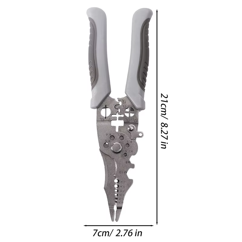 Pince à dénuder multifonctionnelle, pince à sertir robuste, coupe-câbles pour électricien, outils ma