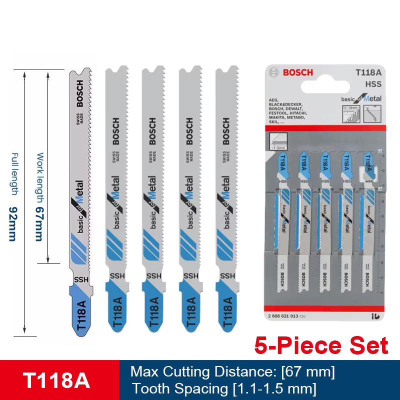 20 styles de lames de scie sauteuse BOSCH, lames de scie sabre bimétalliques HCS pour le bois, le mé