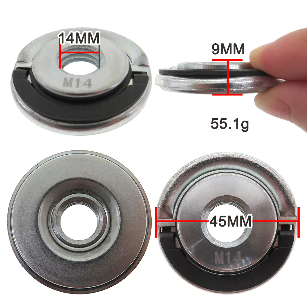 Écrou de verrouillage pour meuleuse d'angle M14, accessoire de fixation de plaque de bride de serrag