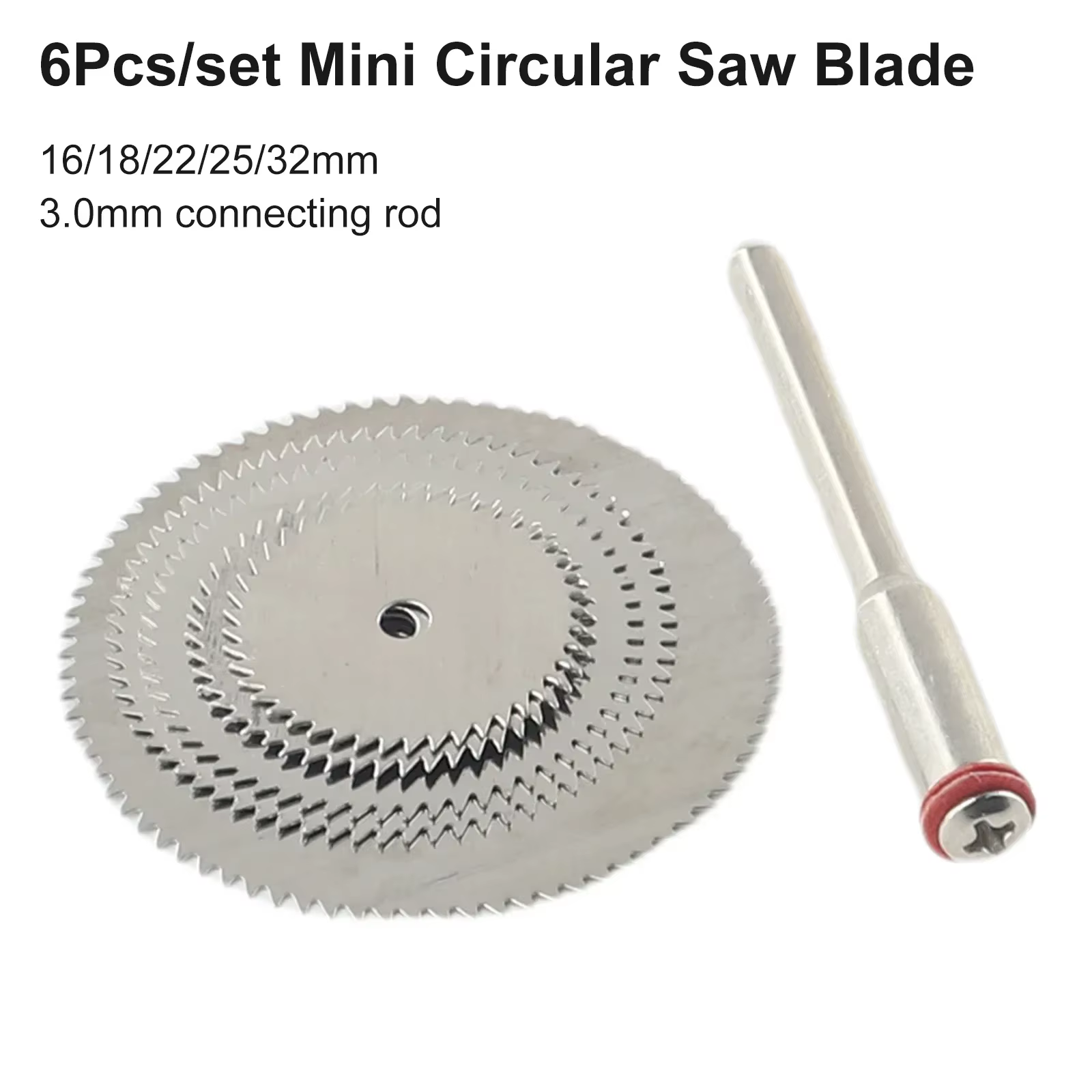 Lame de scie circulaire avec mandrin de 3MM, disque de coupe en acier inoxydable pour outils rotatif