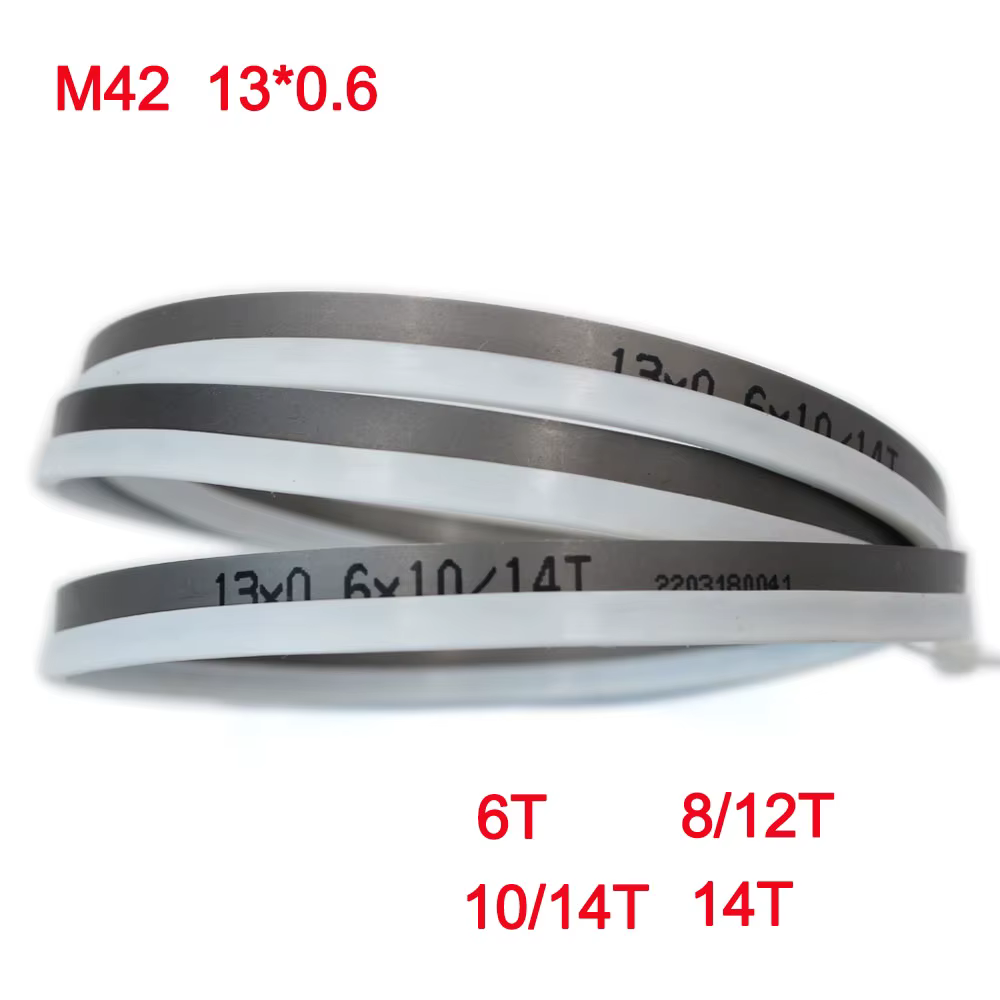 Lames de scie à ruban bi-métal M42 8" 9" 10" 12" 1/2". 1425 1570 1790 1640 x 13 mm avec lame de scie