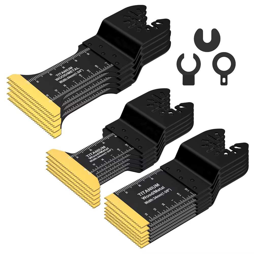 Kit de lames oscillantes en carbure pour outils multifonctions, 16 pièces + 3 adaptateurs, lames osc