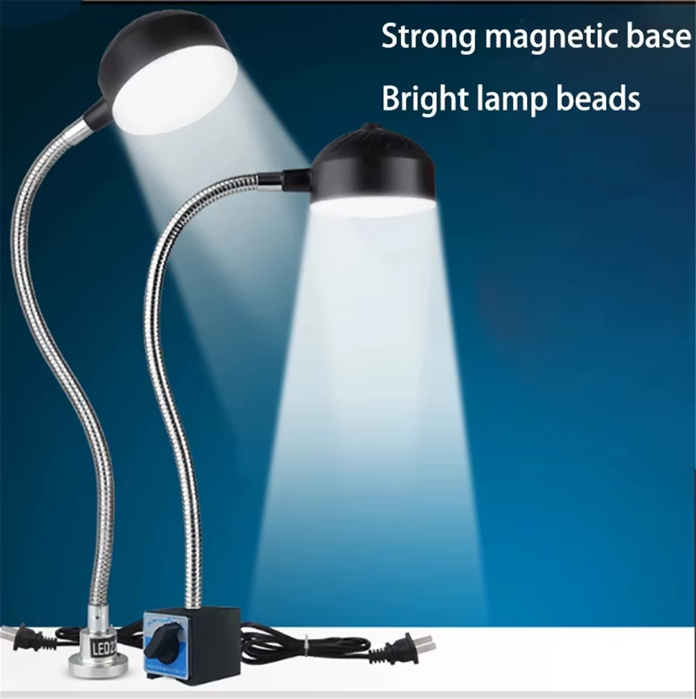 Lampe LED Industrielle Lumineuse pour Machine-Outil, 12W, 110-220V, 24-36V, Flexible, Col de Cygne, 