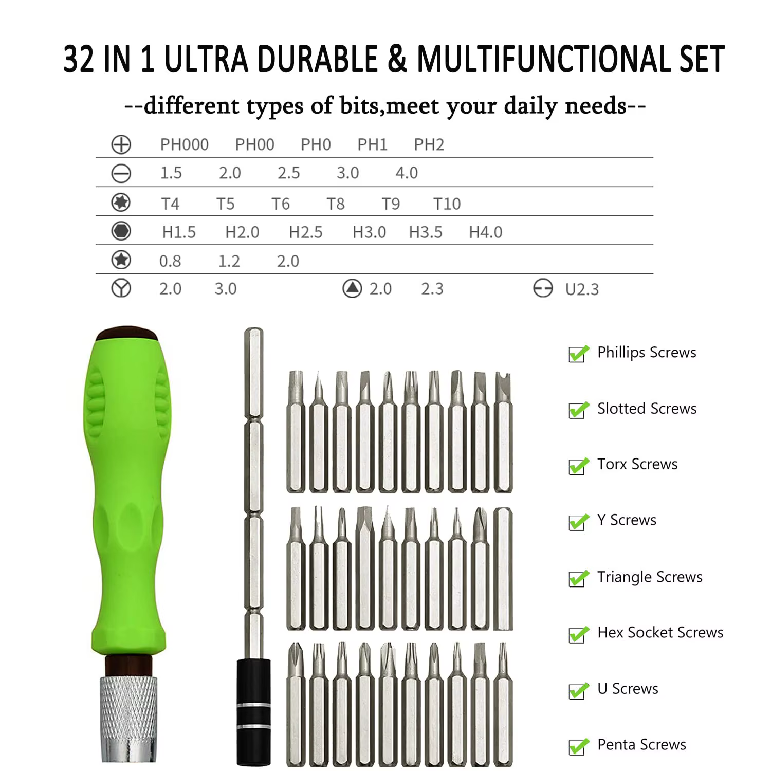 Jeu de Tournevis Multifonctions, Mini Petit Torx Phillips, Embout Magnétique, Kit d'Outils de Répara