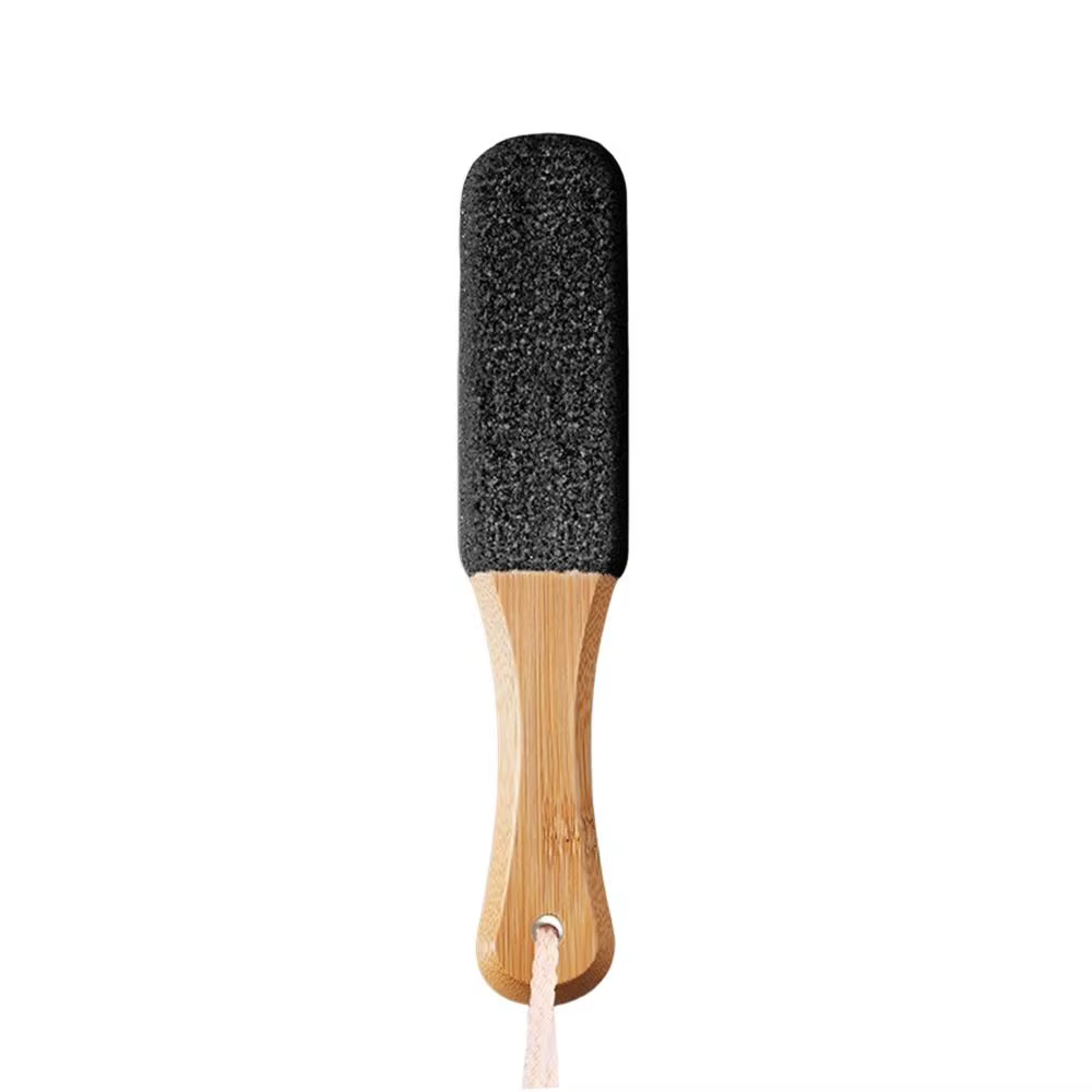 Durable 360 °   Râpe à pieds en bambou antidérapante, outil de pédicure en carbure de silicium pour 