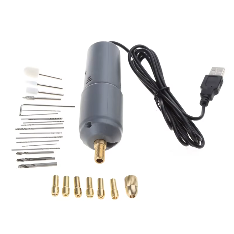 Micro perceuse électrique portative en aluminium, forets hélicoïdaux, d'outils rotatifs, moulage rés