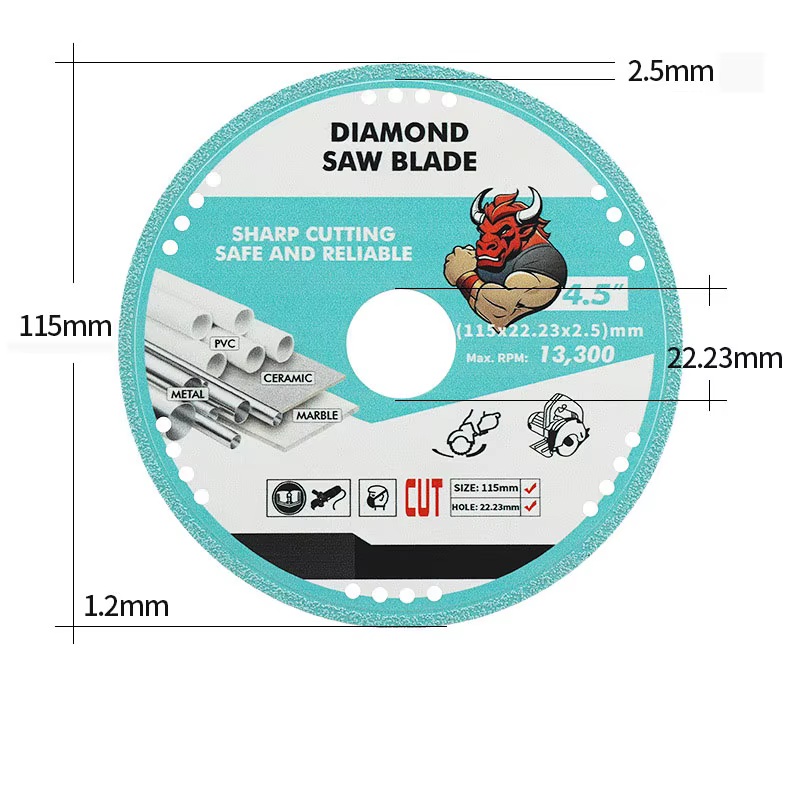 JUSTINLAU diamant acier inoxydable disque de coupe multifonctionnel carrelage marbre Jade céramique 