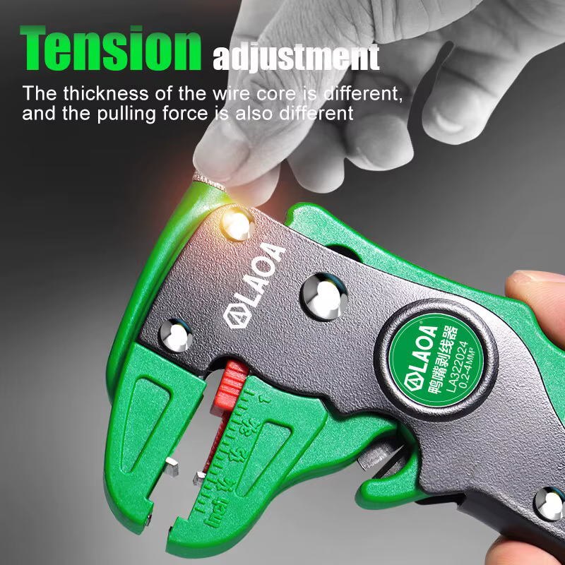 LAOA Automatique Fil Stripper Flatwire Cutter Pince À Décaper 0.2 à 4mm Plage Réglage de La Longueur