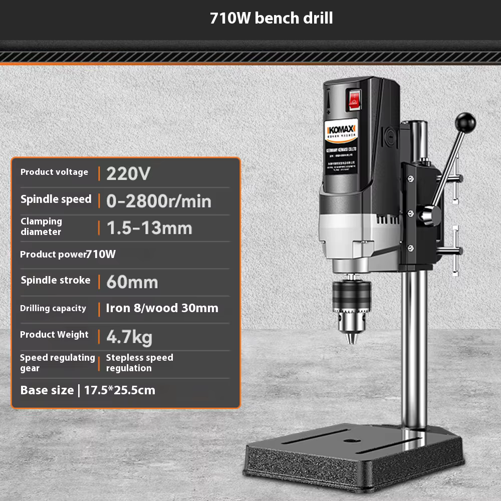 Perceuse d'établi multifonctionnelle 1050W, perceuse de haute précision, perceuse de table Portable,