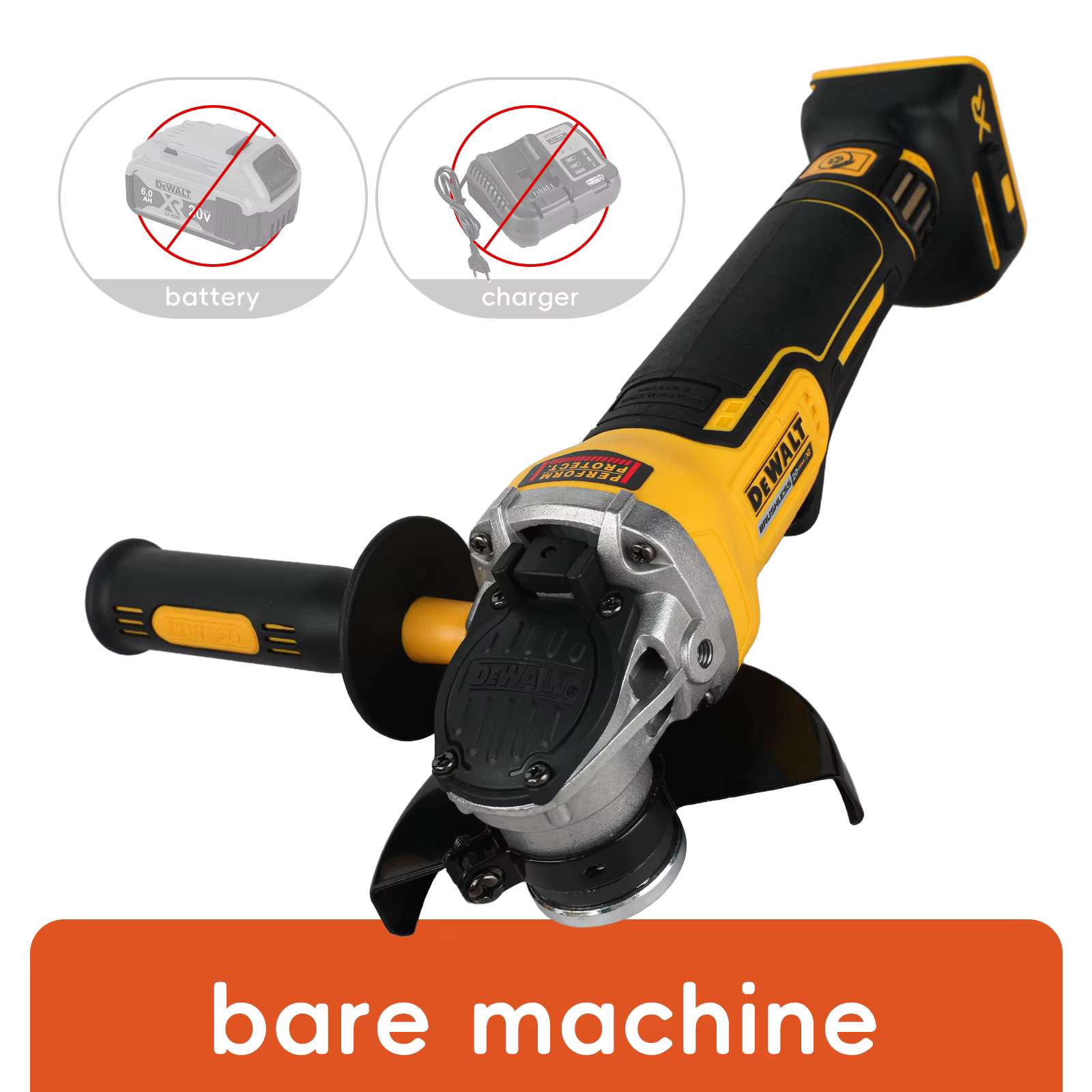 Meuleuse sans fil DEWALT DCG405 18V de qualité professionnelle, sans balais, 125 mm, haute vitesse p