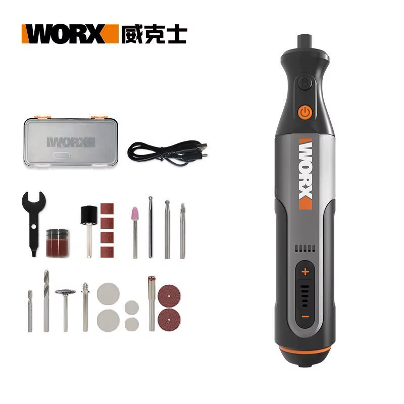Worx WX106 outil rotatif 8V sans fil Mini perceuse gravure meulage polisseuse chargeur USB ensemble 