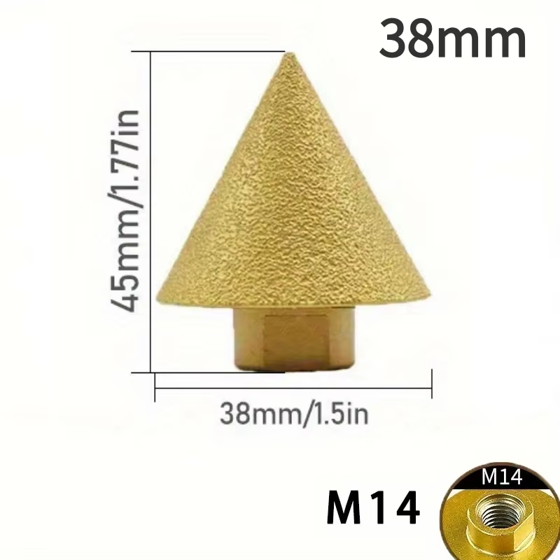 M14 diamant chanfreinage foret conique gravure roue de polissage diamant conique fraise adaptée à la