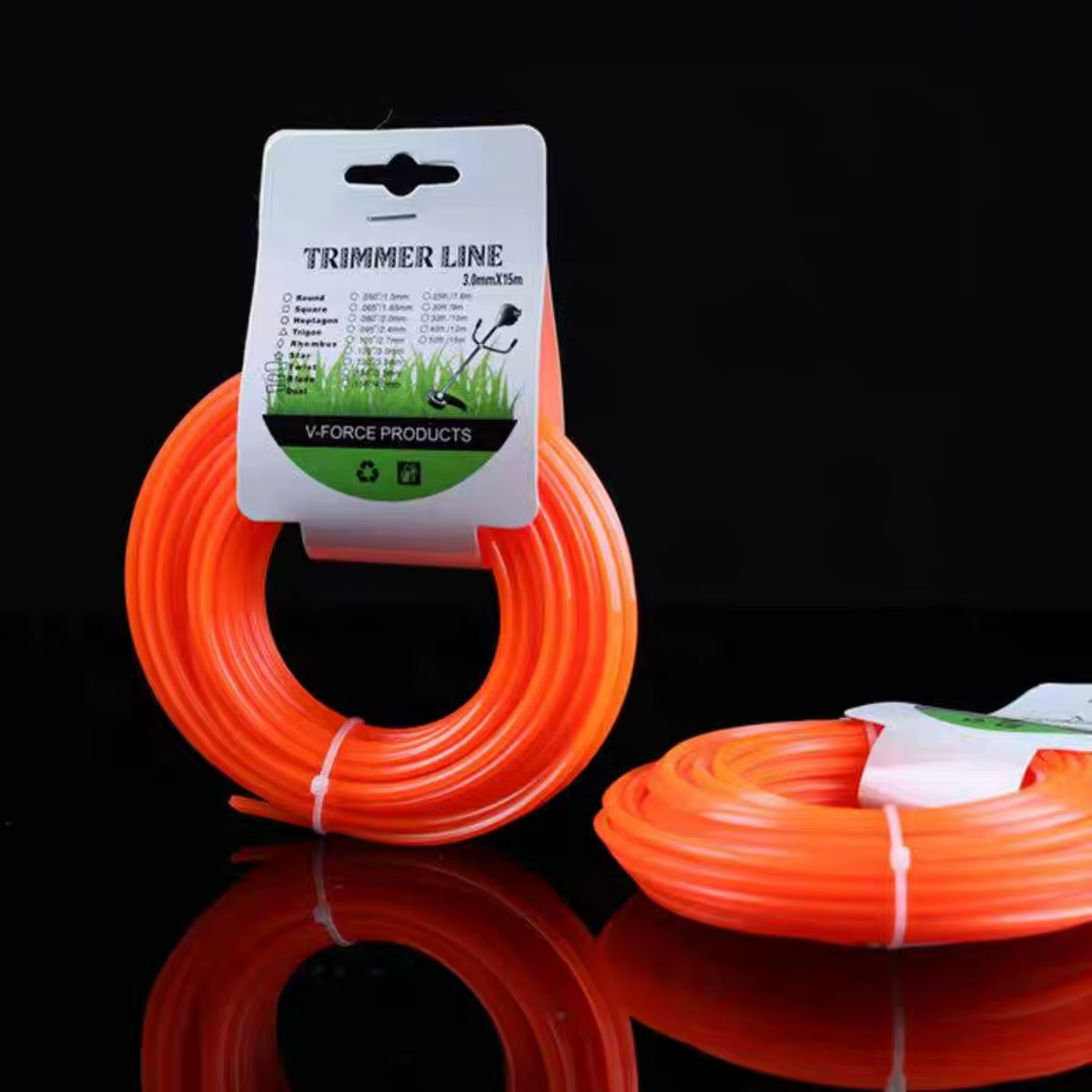 2.4mm * 15000mm tonte ronde forte tondeuse Nylon ligne débroussailleuse tondeuse fil coupe gazon têt