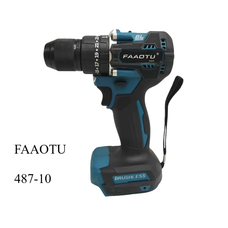 FAAOTU DDF487 Perceuse-visseuse sans fil 10 mm, visseuse à chocs électrique sans balais 18 V, outil 