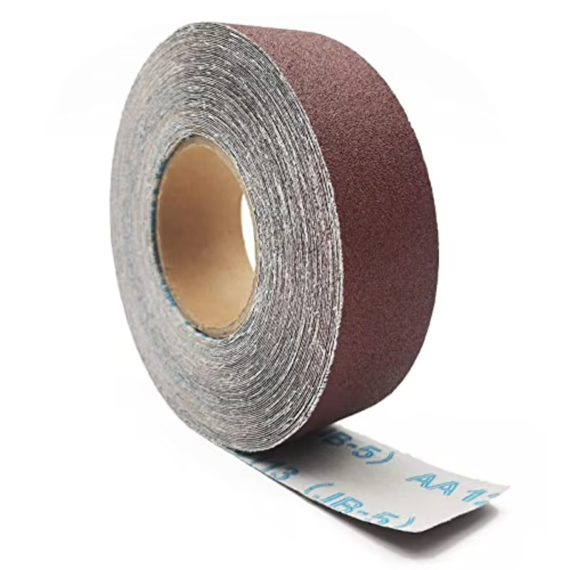 Rouleau de papier de verre 2/6/8 M, abrasif continu prêt à couper le tissu émeri pour ponceuse à tam