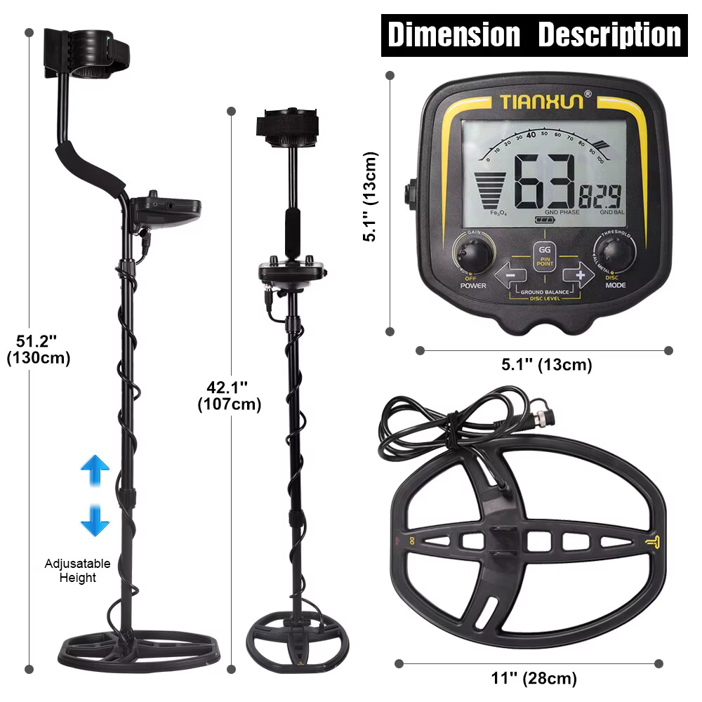 TX-850 Détecteur de Métaux EDF Professionnel Profondeur 2.5m Scanner Recherche Finder Or Détecteur W